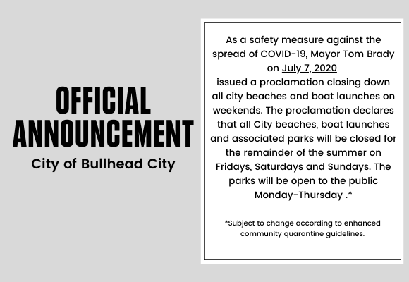 Bullhead Mayor Tom Brady Closes City Beaches