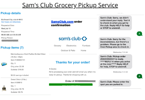 Sam's club Grocery Pickup Review